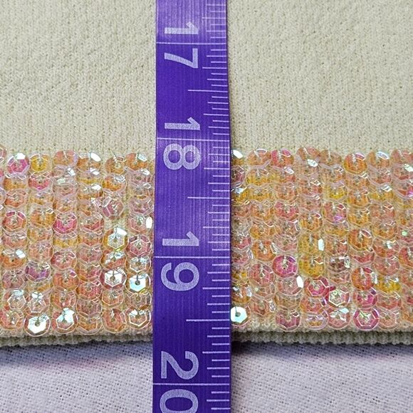 Moth Anthropologie 2004 Vibrant Light Green Beaded & Sequined Cardigan Sweater - Picture 12 of 13